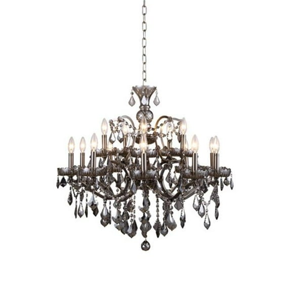 Elegant Lighting Elena 30" 15 Light Royal Crystal Chandelier