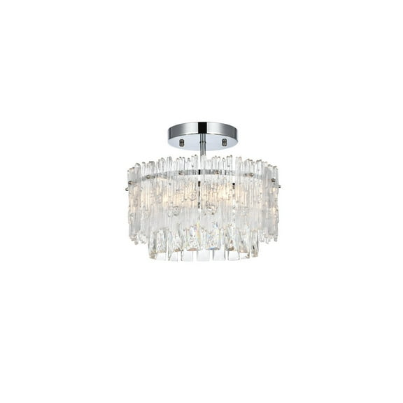 Elegant Lighting Emilia 12 inch Flush Mount in Chrome