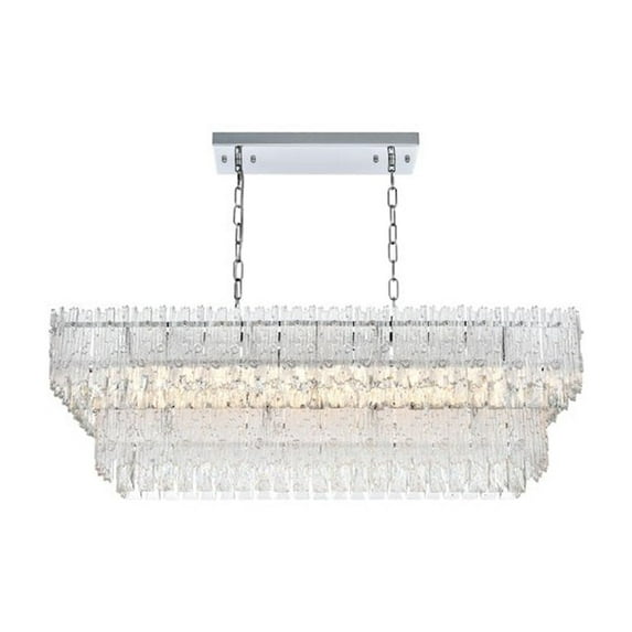 Elegant Lighting Emilia 37 inch Chandelier in Chrome