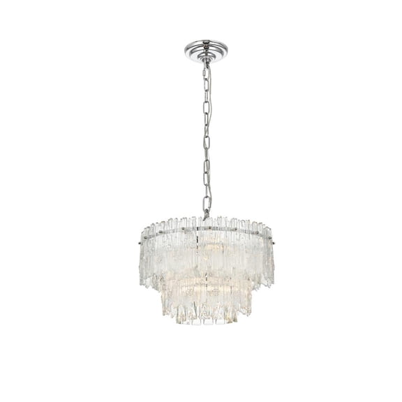 Elegant Lighting Emilia 15 inch Pendant Light in Chrome