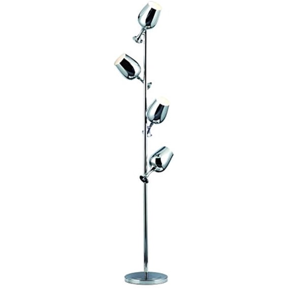 Elegant Lighting FL1249 Vintage 5" Wide Task 4 Light Tree Floor Lamp from the Ur