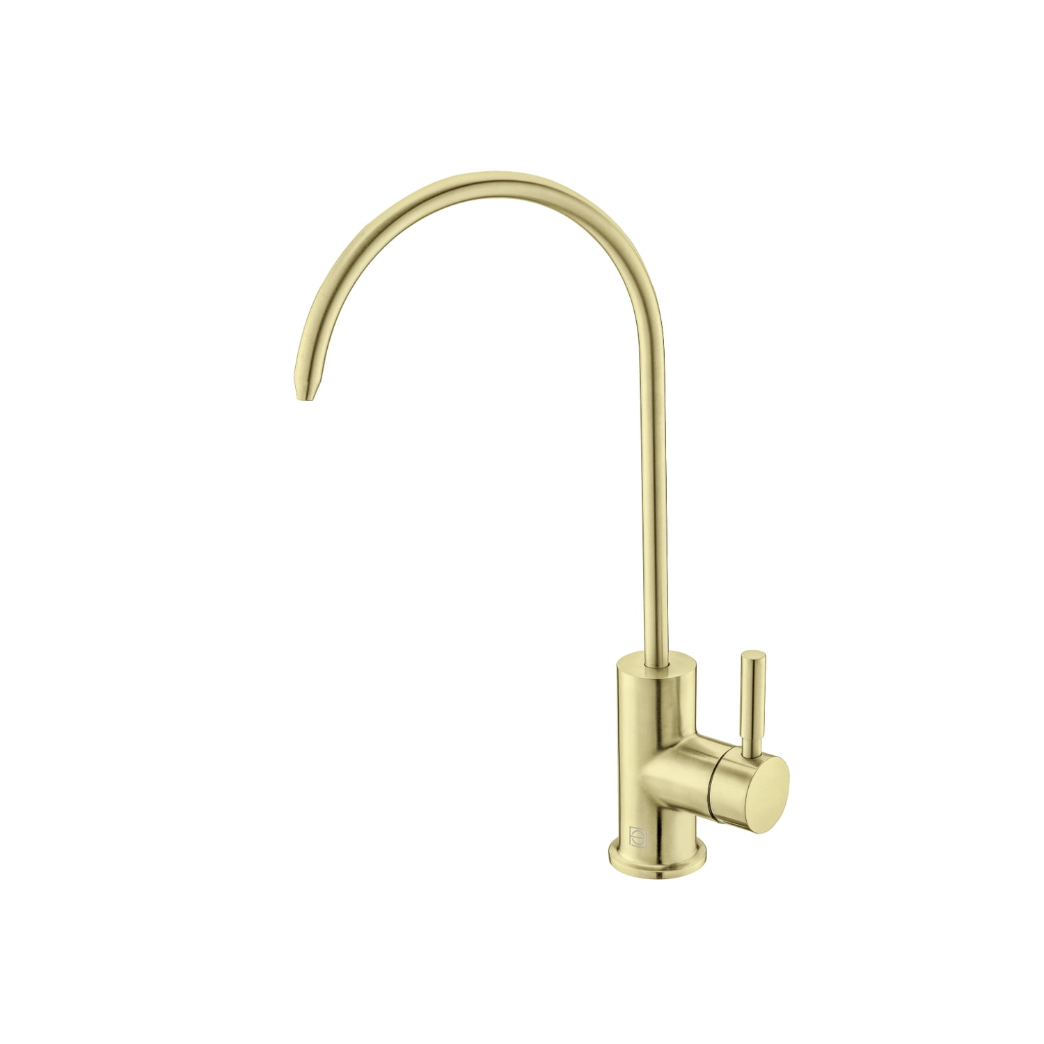 Brushed Gold Stainless Steel Gooseneck Kitchen Faucet