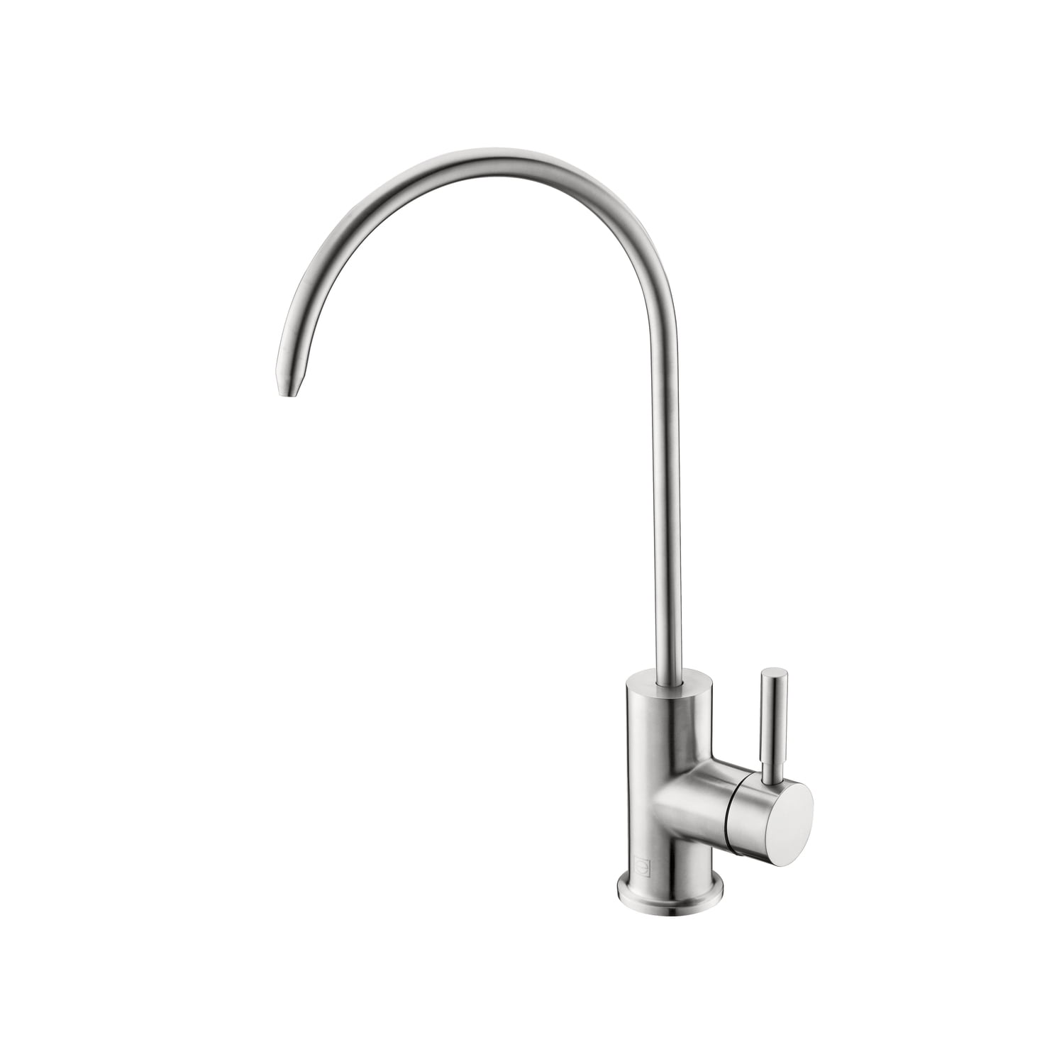Brushed Nickel Single Handle Gooseneck Kitchen Faucet