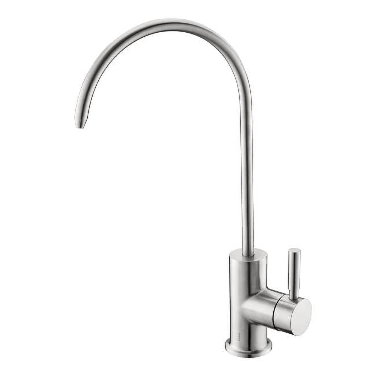 Brushed Nickel Single Handle Gooseneck Kitchen Faucet