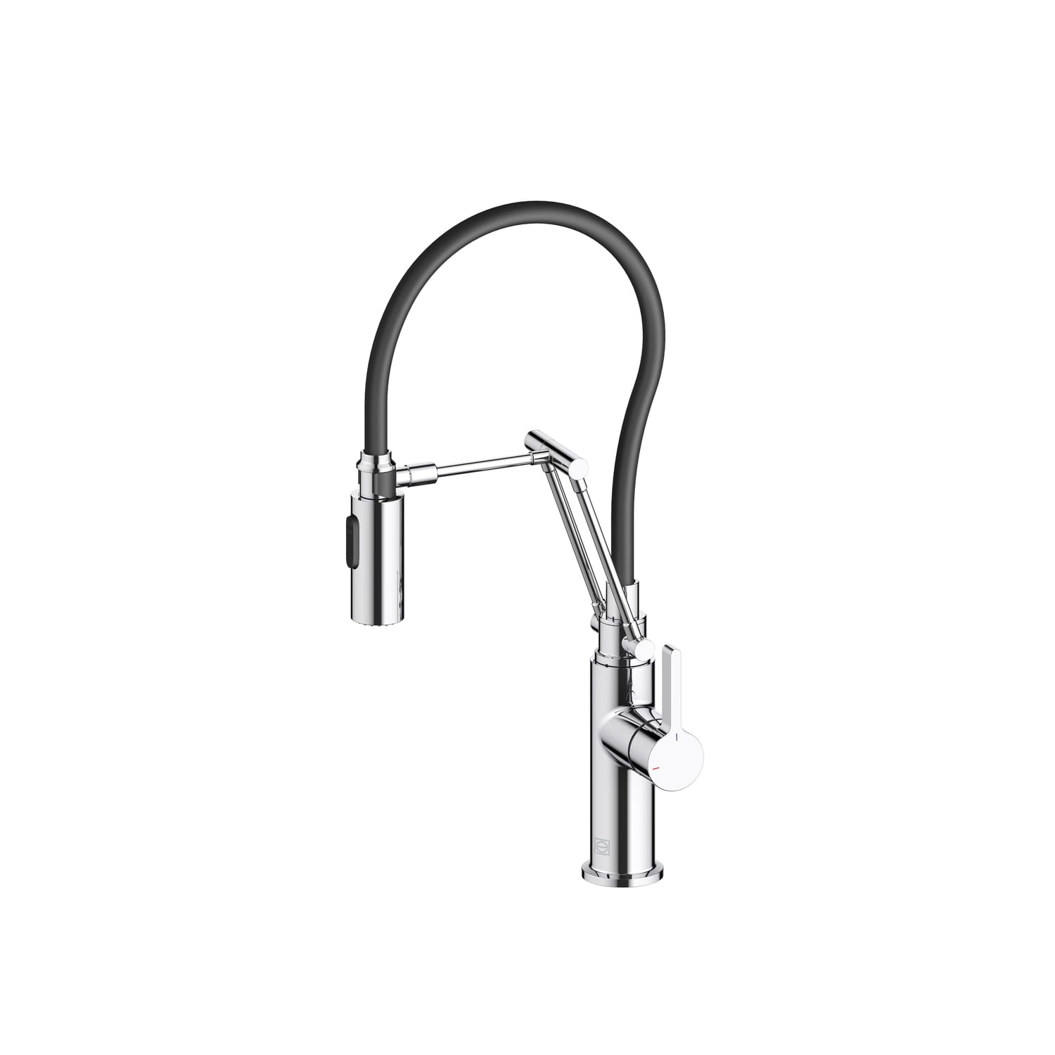 Chrome Single Handle Pull Down Sprayer Kitchen Faucet