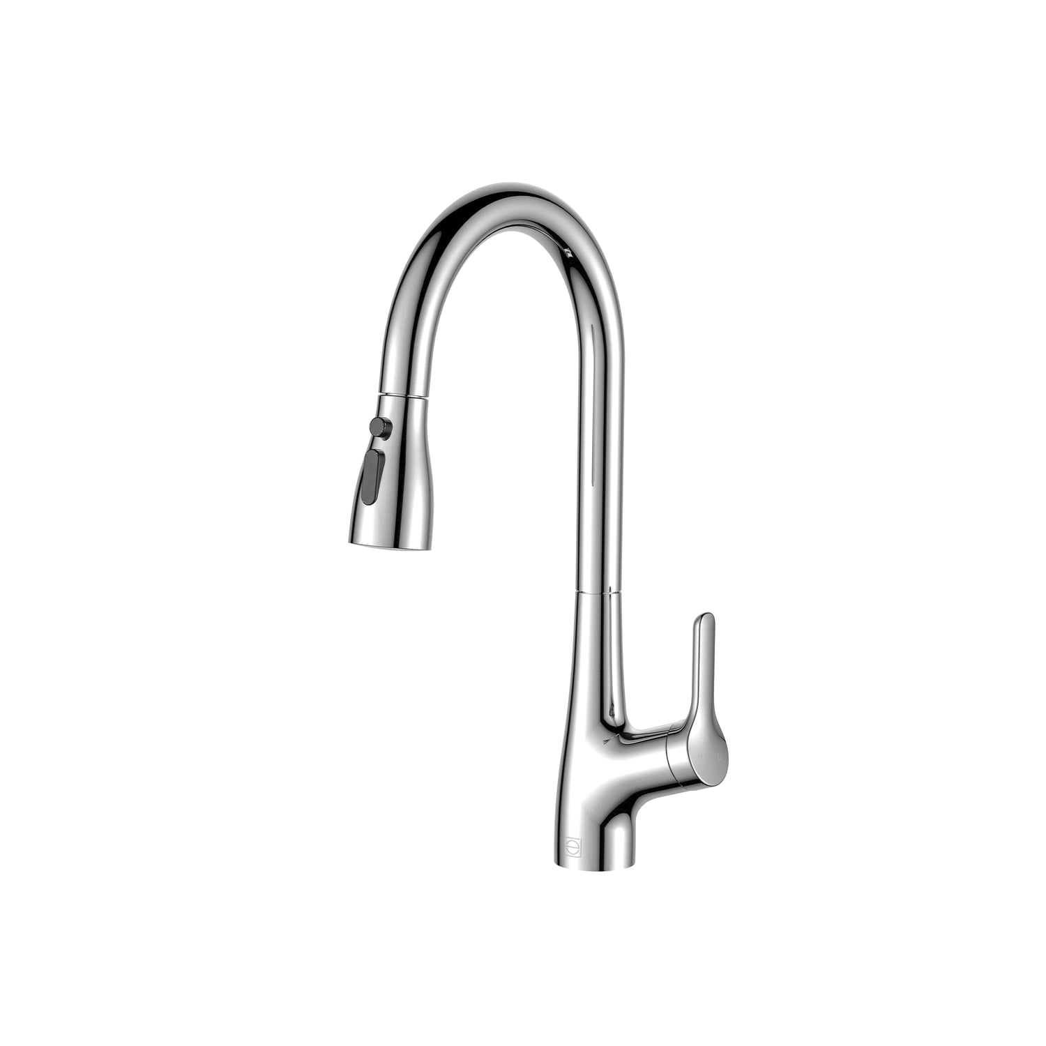 Brushed Nickel Gooseneck Kitchen Faucet with Pull-out Spray