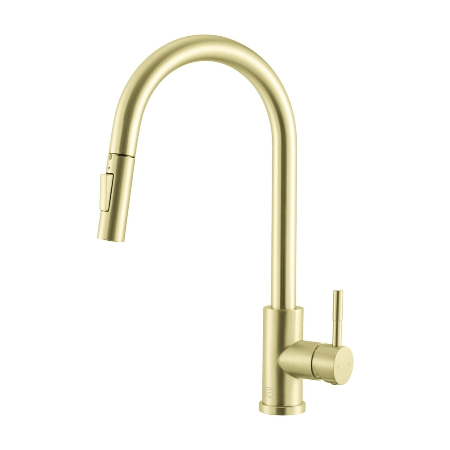 Brushed Gold Stainless Steel Touch Sensor Pull Down Kitchen Faucet