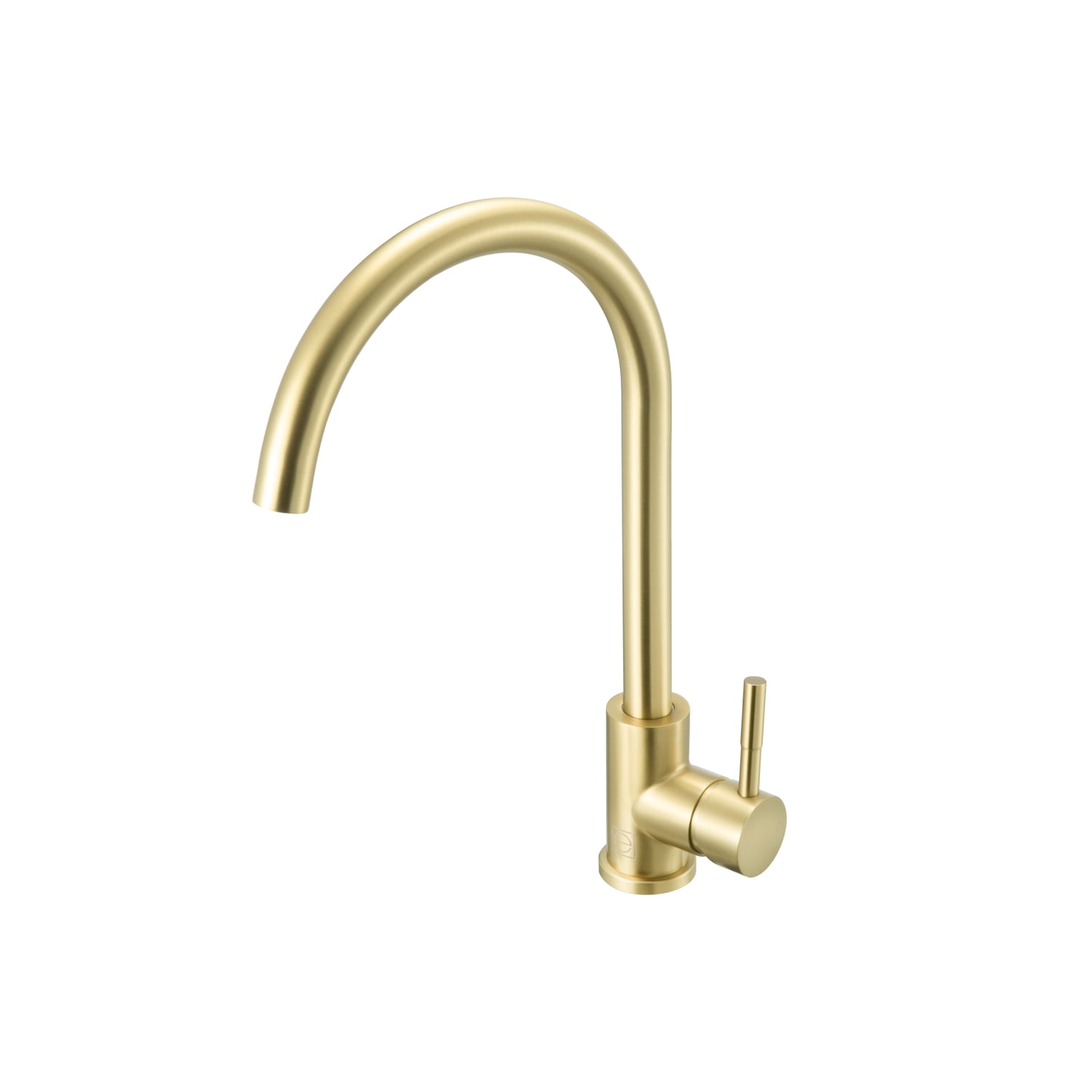 Brushed Gold Stainless Steel Gooseneck Kitchen Faucet