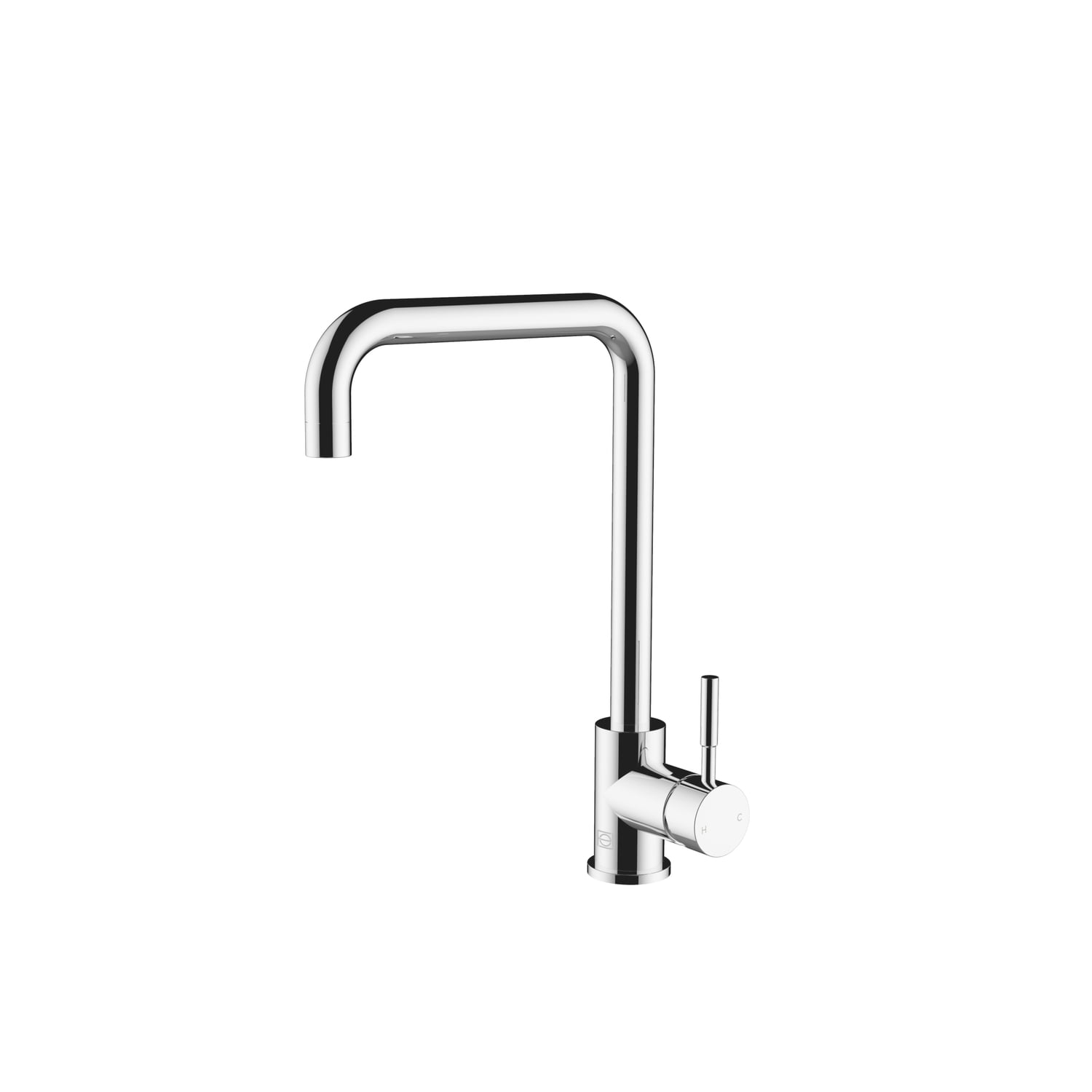 Chrome Single Handle Gooseneck Kitchen Faucet with Pull-out Spray