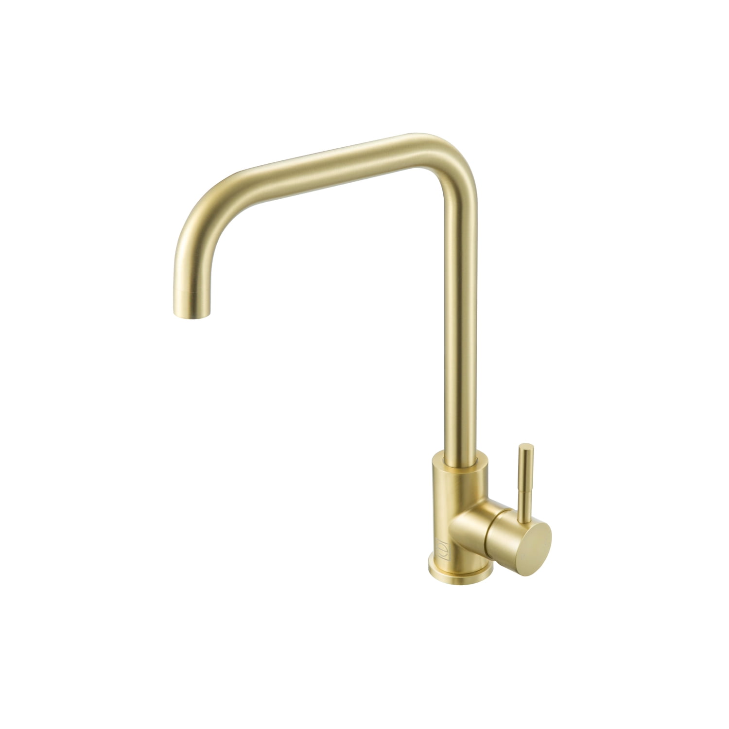 Brushed Gold Stainless Steel Gooseneck Kitchen Faucet with Pull-out Spray