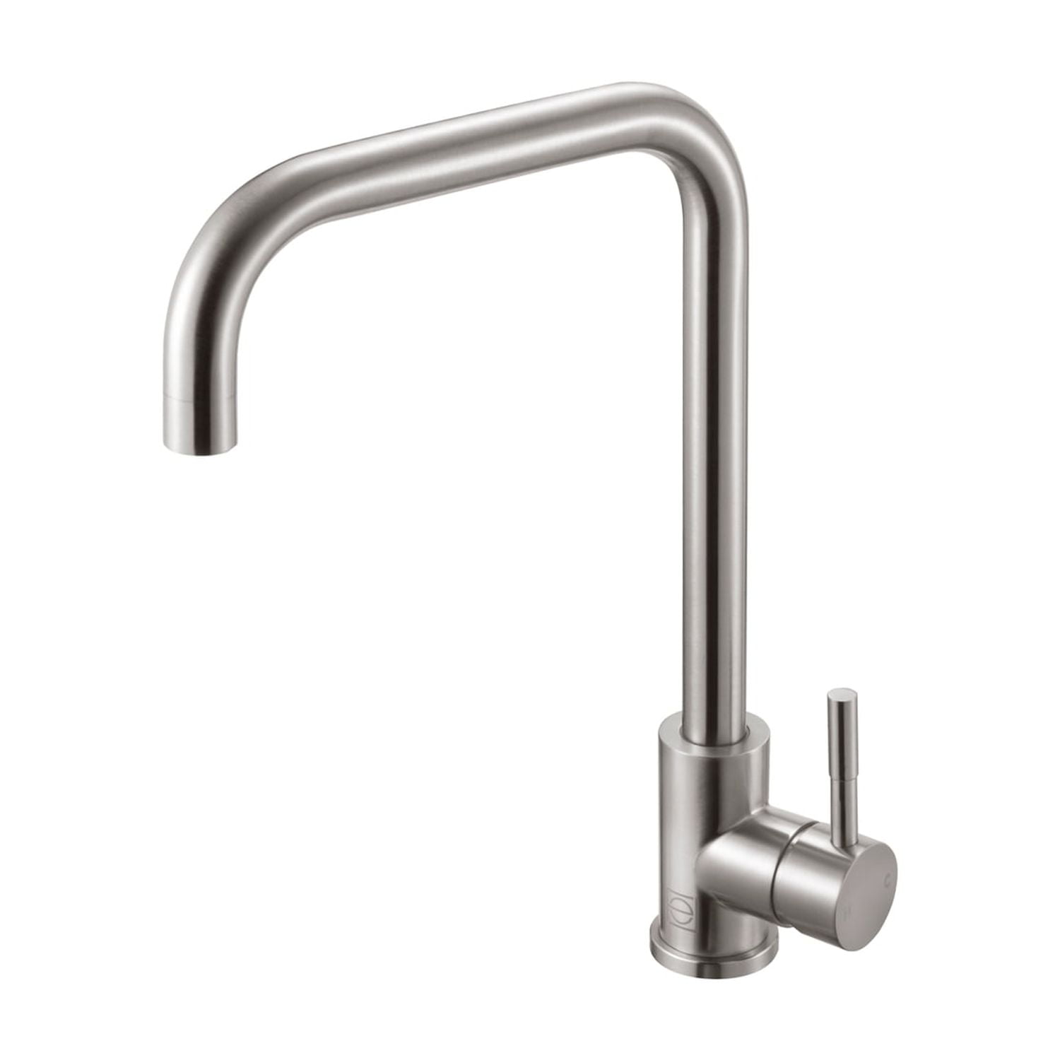Brushed Nickel Gooseneck Single Handle Kitchen Faucet