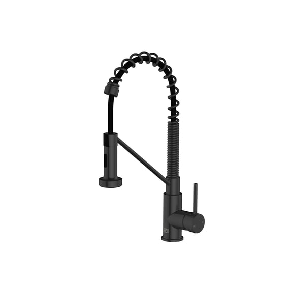 Elegant Lighting Yara Single Handle Pull Down Sprayer Kitchen Faucet In Matte Black