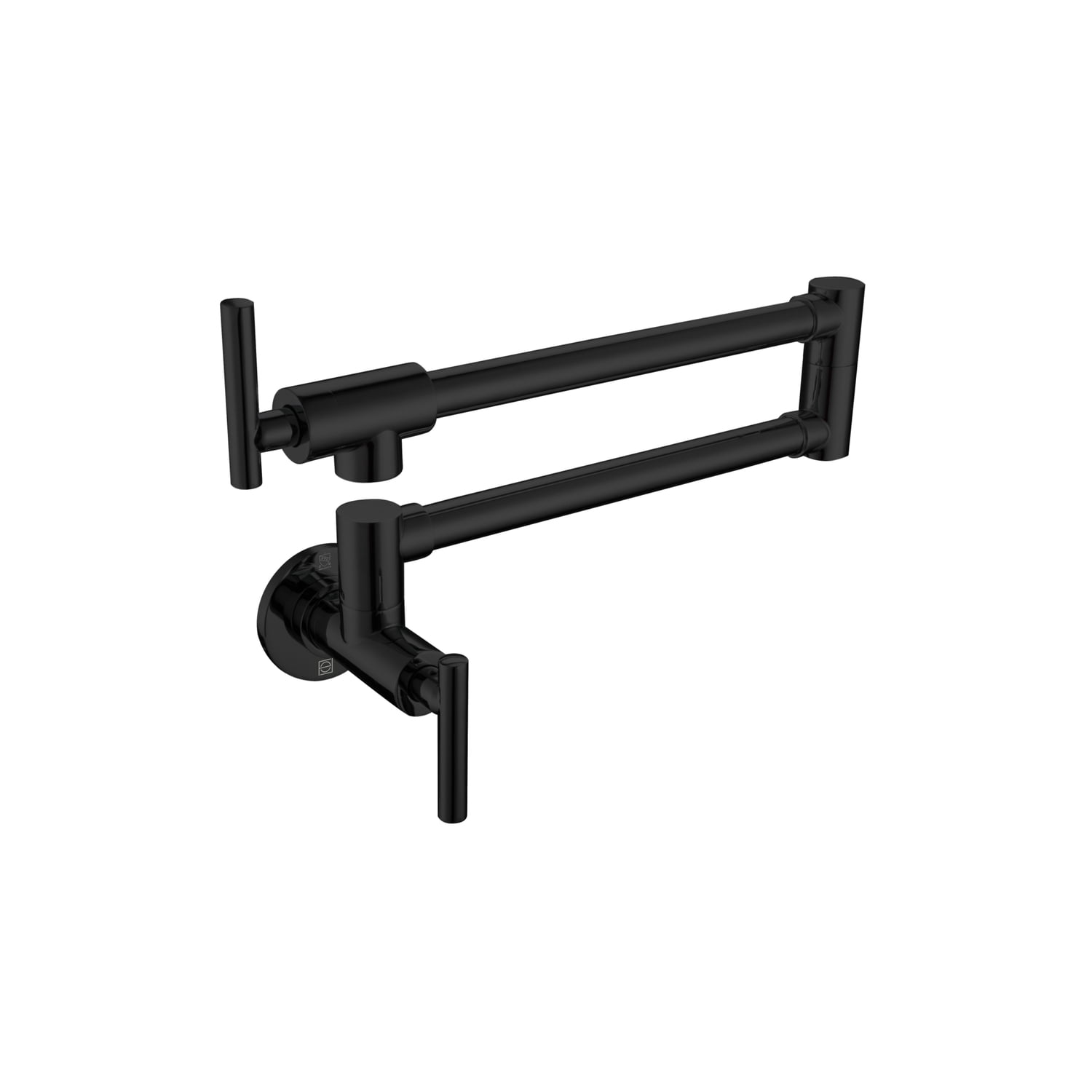 Matte Black Brass Dual Handle Kitchen Faucet
