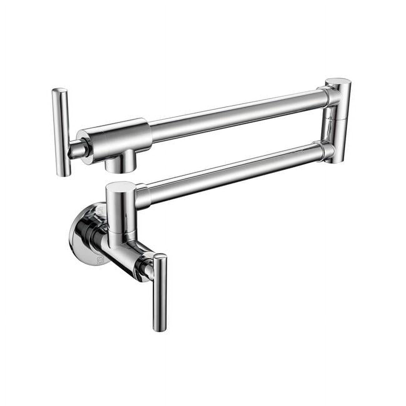 Chrome Dual Handle Wall Mounted Pot Filler Faucet