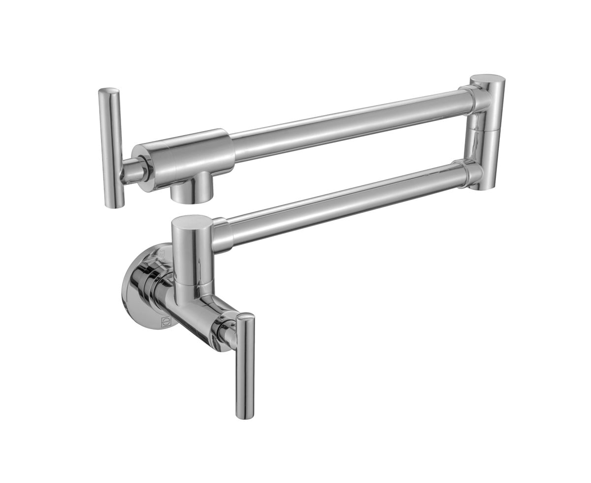 Gabriel Brushed Nickel Wall Mounted Pot Filler Faucet