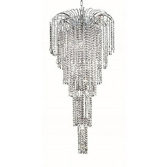 Elegant Lighting Falls 21" 9 Light Elements Crystal Chandelier