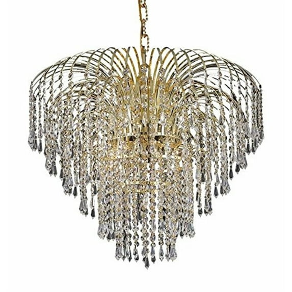Elegant Lighting Falls 25" 6 Light Elements Crystal Chandelier