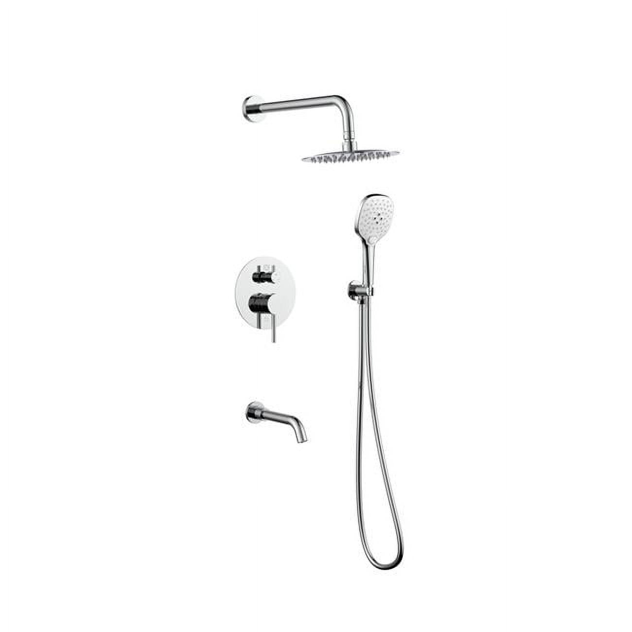 Chrome Dual Showerhead Wall Mounted System with Handheld