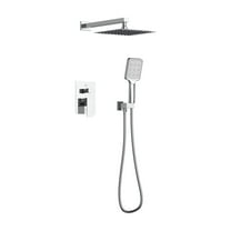 Petar Complete Shower and Tub Faucet with Rough-in Valve in Chrome