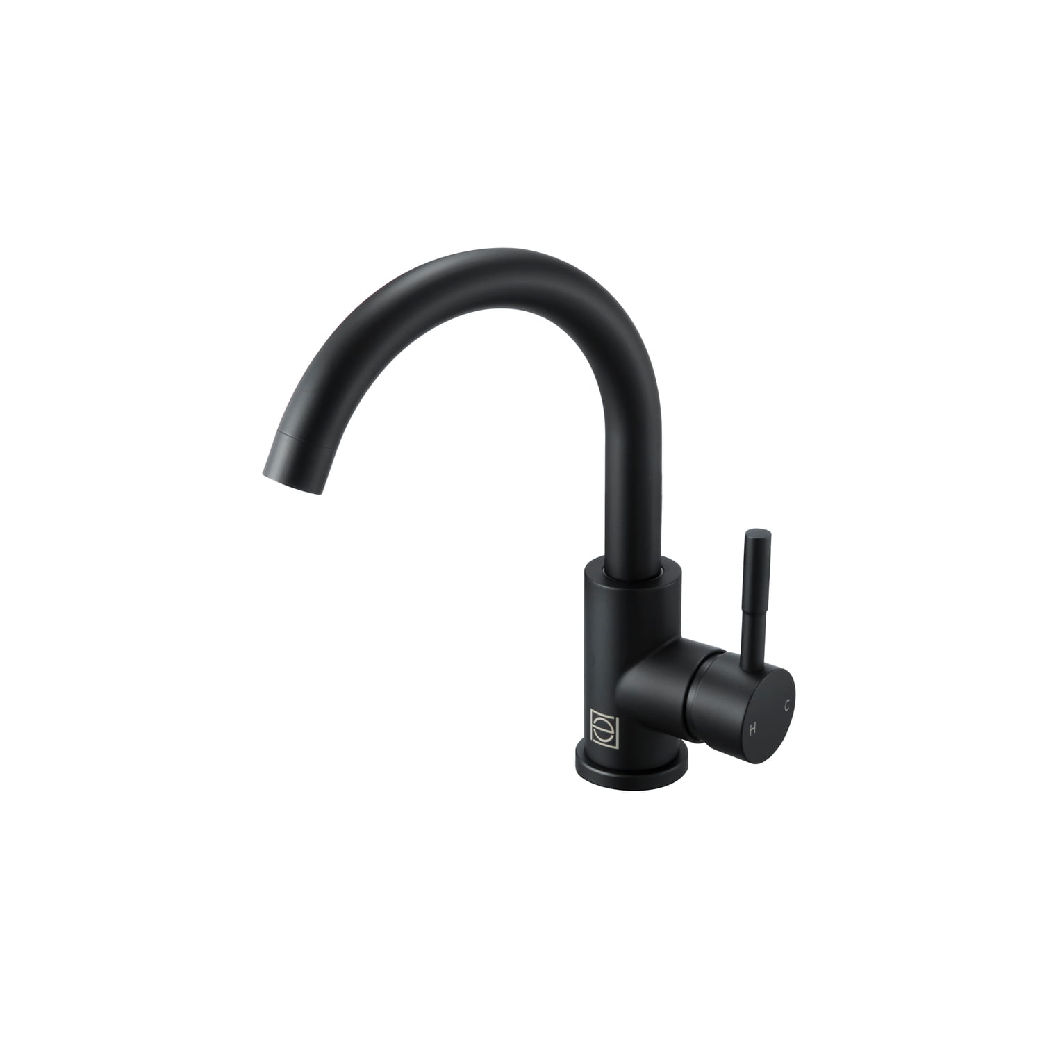 Matte Black Stainless Steel Single-Handle Bathroom Faucet