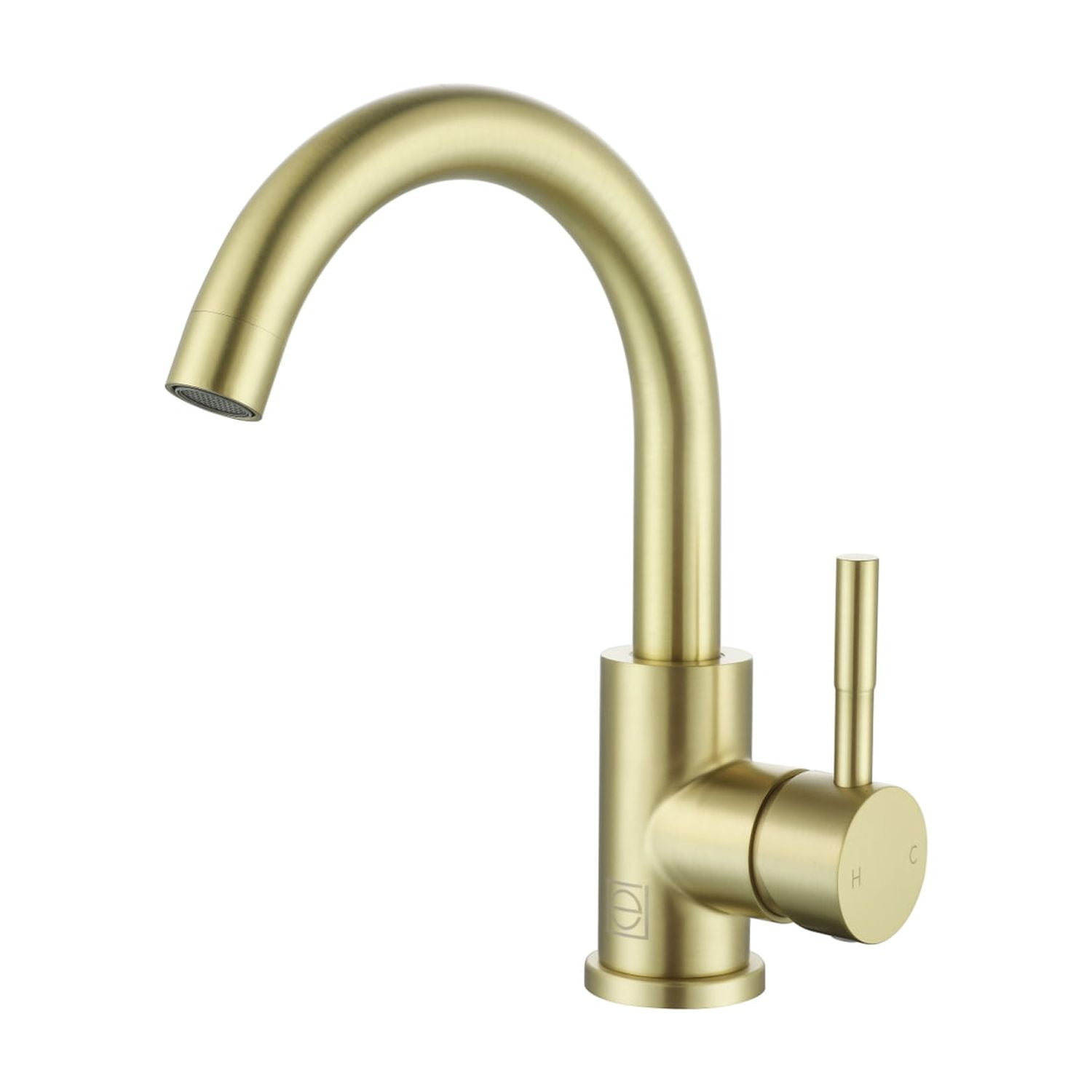 Brushed Gold Stainless Steel Single-Handle Bathroom Faucet