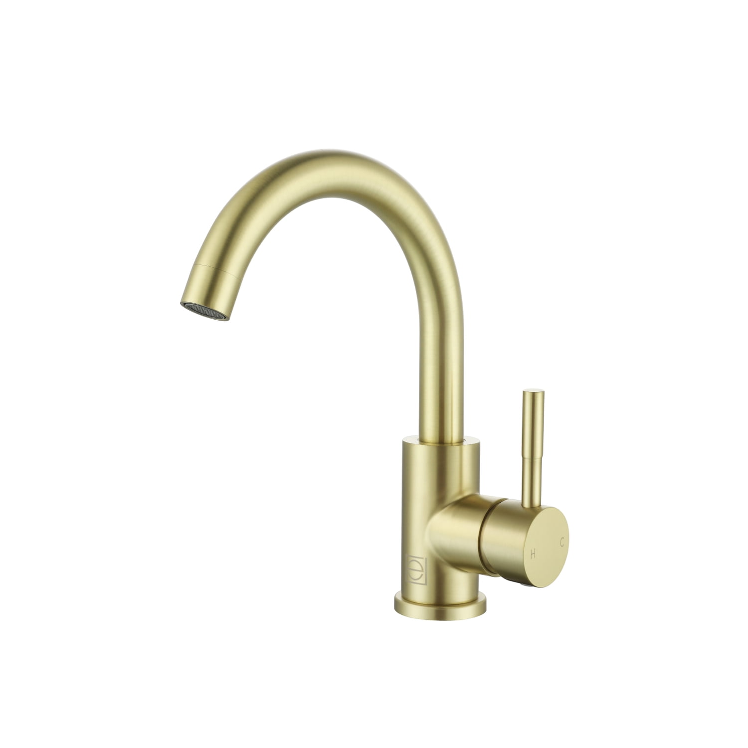 Brushed Gold Stainless Steel Single-Handle Bathroom Faucet