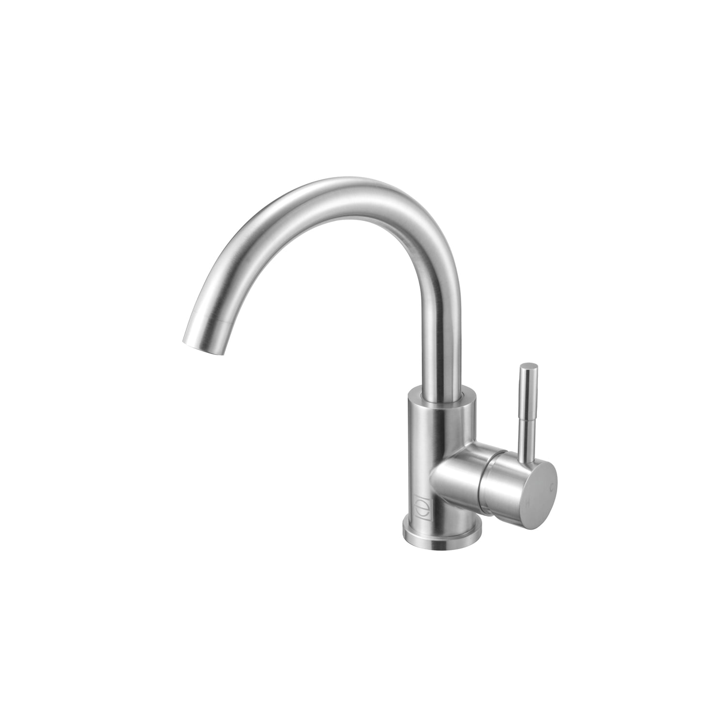 Brushed Nickel Single-Handle Bathroom Faucet with Ceramic Disc