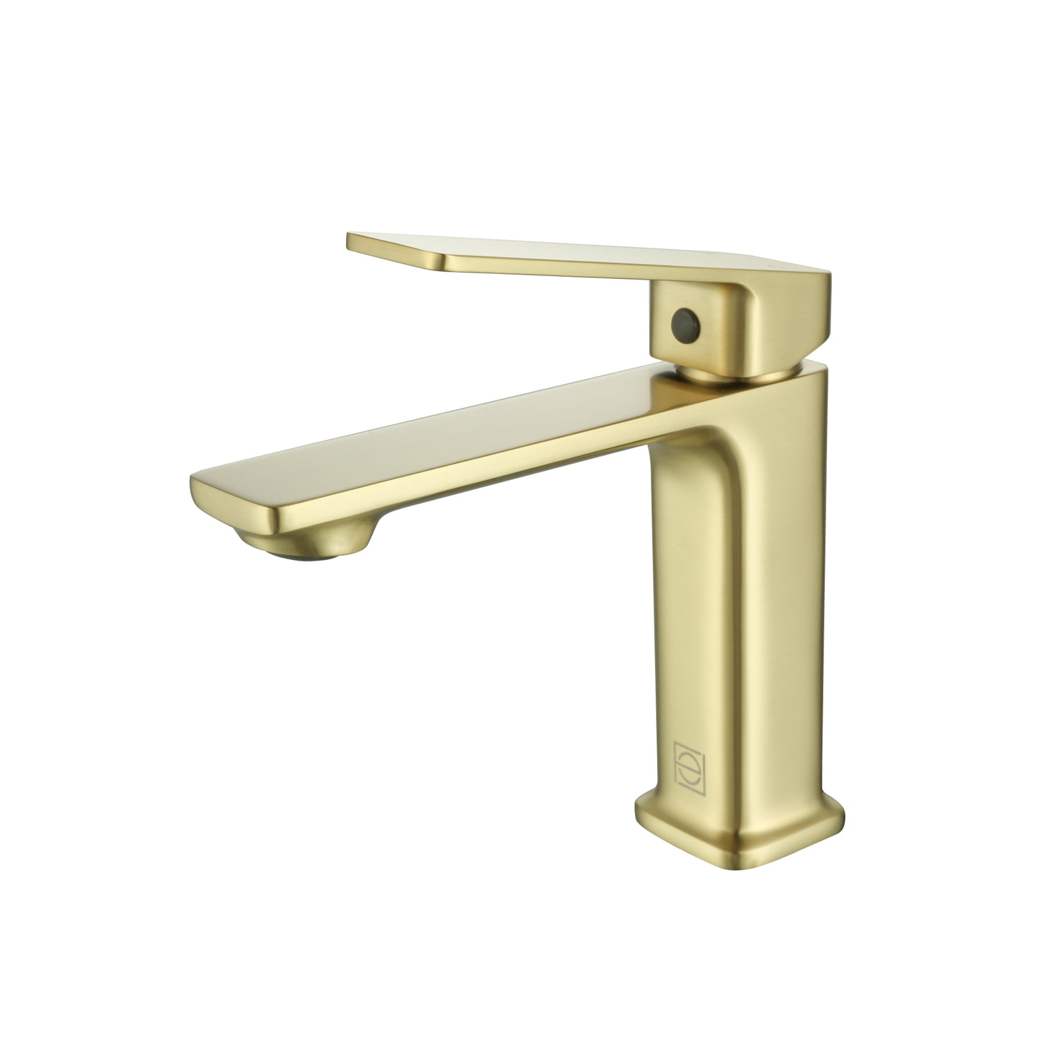 Brushed Gold Single-Handle Brass Bathroom Faucet