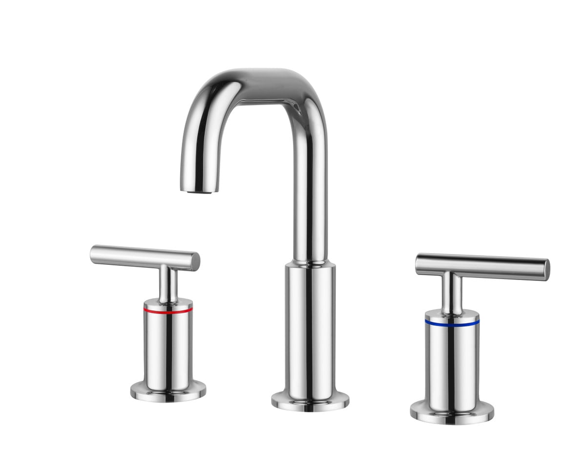 Tobias Chrome 8 in. Widespread Double Handle Bathroom Faucet