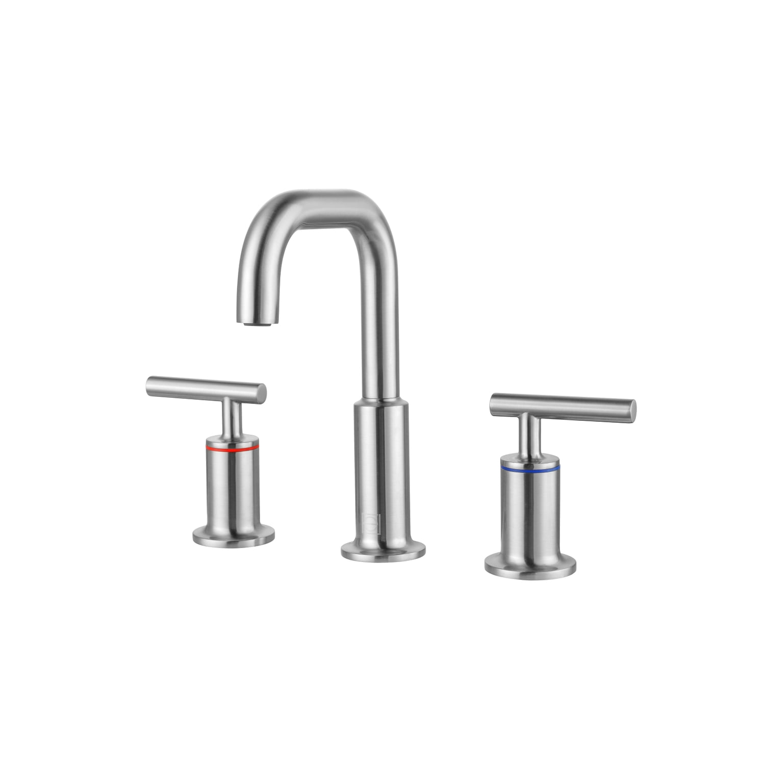 Brushed Nickel Double Handle Corrosion Resistant Bathroom Faucet