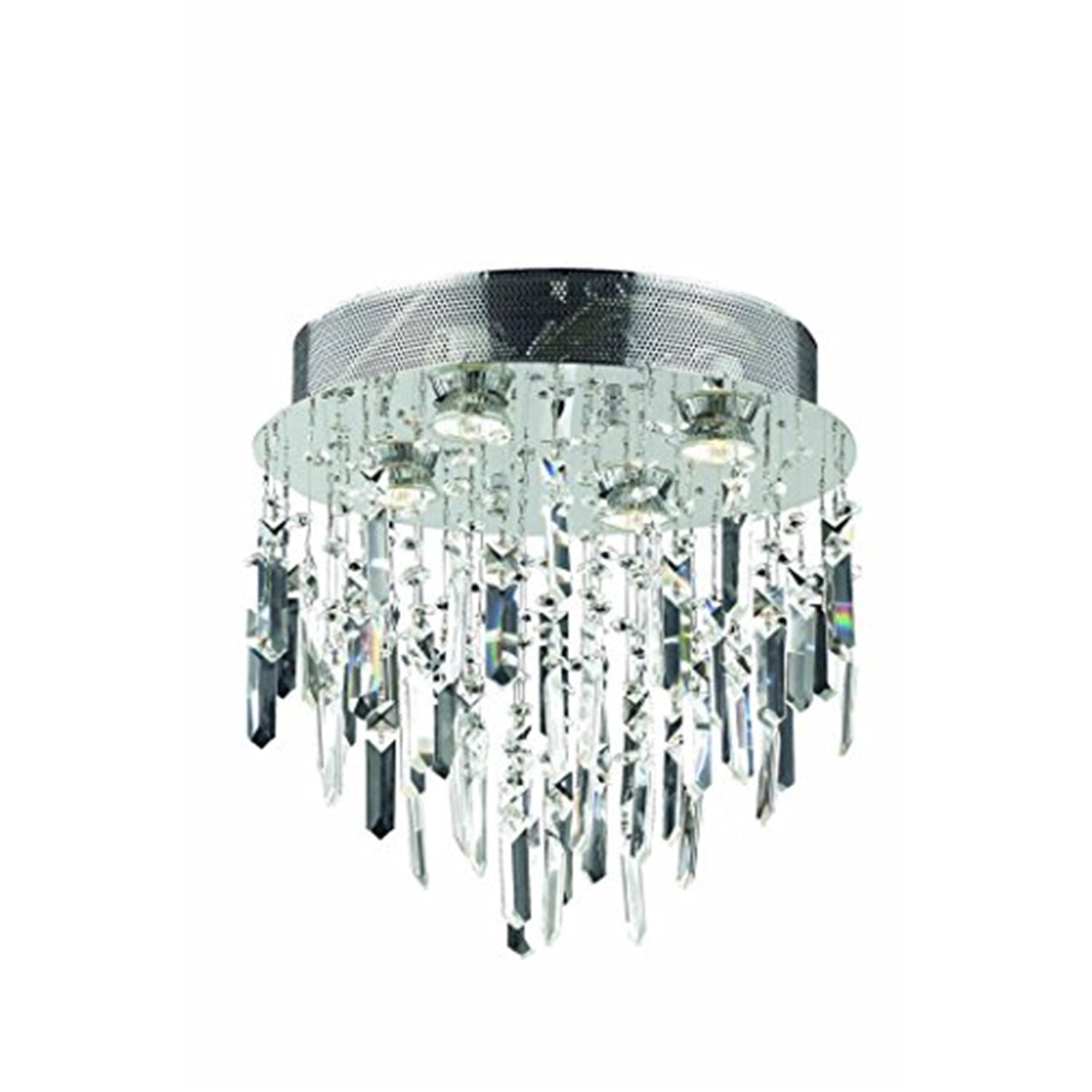Galaxy 14" Chrome Crystal LED Flush Mount Light