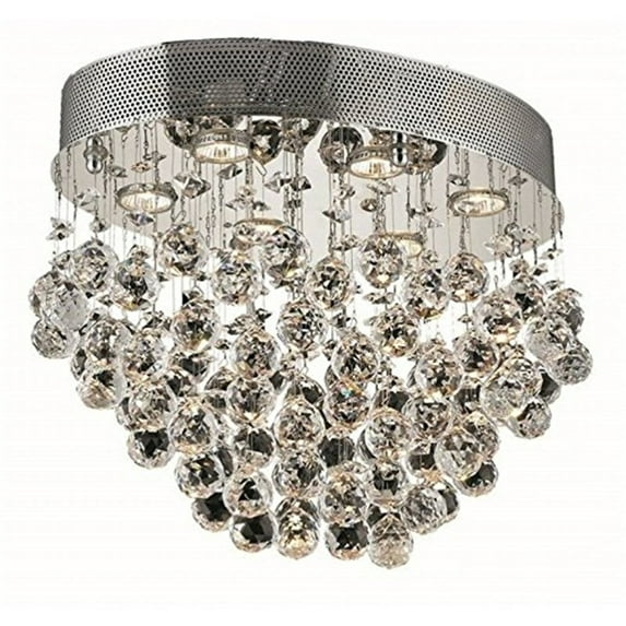 Elegant Lighting Galaxy 14" 6 Light Elements Crystal Flush Mount
