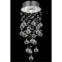 Elegant Lighting Galaxy 8" Royal Crystal Flush Mount in Chrome
