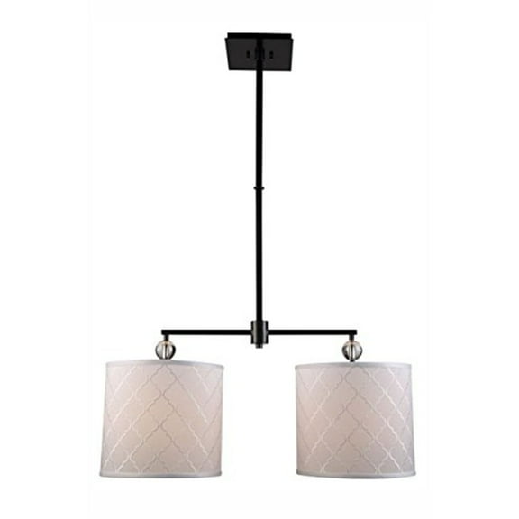 Elegant Lighting Gemma 12" 2 Light Pendant Lamp in Bronze