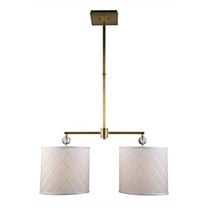 Elegant Lighting Gemma 12" 2 Light Pendant Lamp in Burnished Brass