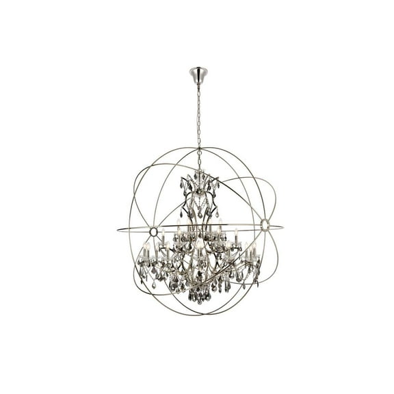 Elegant Lighting Geneva 60" 25 Light Royal Crystal Pendant Lamp