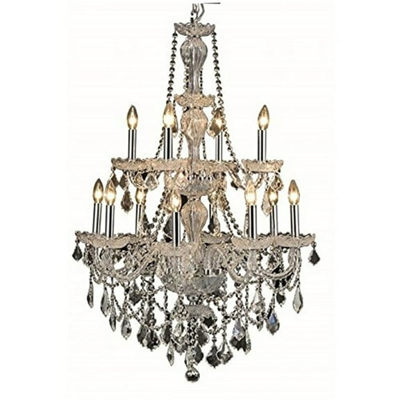 Elegant Lighting Giselle 28" 12 Light Royal Crystal Chandelier