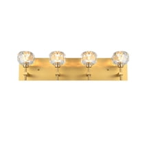 Elegant Lighting Graham 4-Light Modern Crystal Wall Sconce in Gold