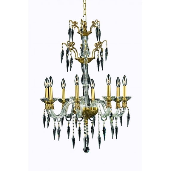 Elegant Lighting Grande 25" 8 Light Elegant Crystal Chandelier