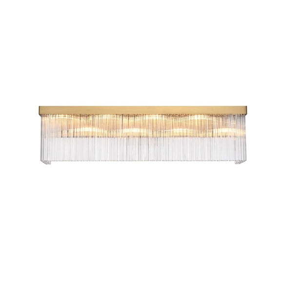 Elegant Lighting Harlow 34 inch Wall Sconce in Satin Gold