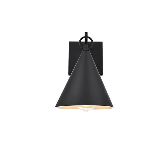 Elegant Lighting Hendrix 8 Inch Outdoor Wall Sconce In Black