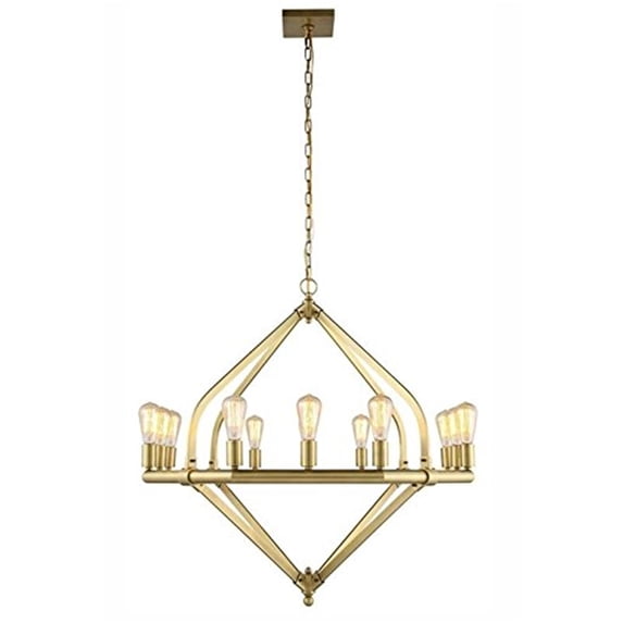 1472 Illumina Collection Pendant lamp D:39" H:36" Lt:12 Burnished Brass Finish