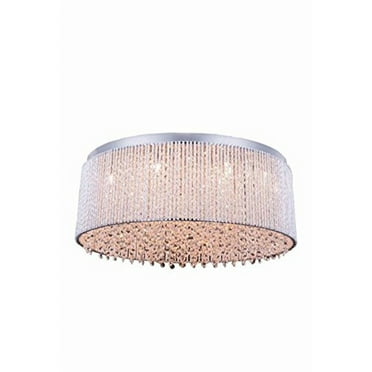 Elegant Lighting Influx 24" 14 Light Royal Crystal Flush Mount