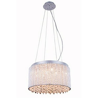 Elegant Lighting V2092D16C-RC 12 x 16 in. Influx 10 Light Chrome Pendant