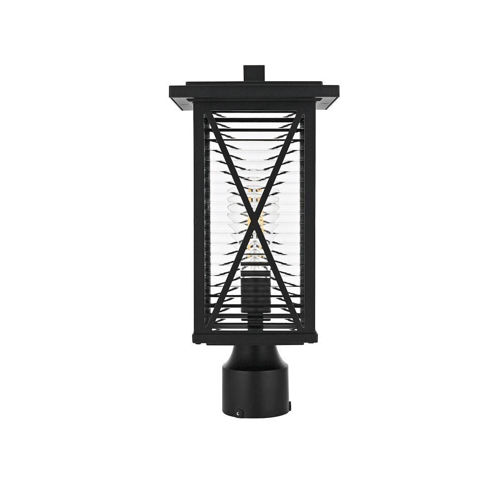 Elegant Lighting Jada 16 inch Outdoor Post light in Black