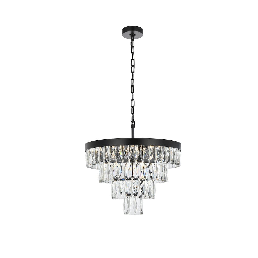 Elegant Lighting Josephine 20 Inch Round Chandelier In Black - Walmart.com