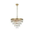 thumbnail image 1 of Elegant Lighting Josephine 20" Round Chandelier in Satin Gold, 1 of 8