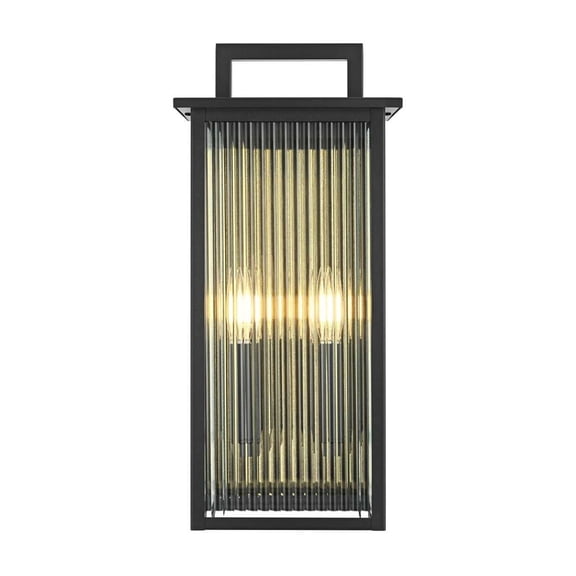 Elegant Lighting Kannon 8.5" Outdoor Wall Sconce In Black