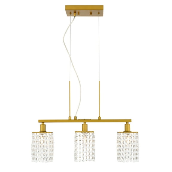 Living District Taylor 3 Light Brass Pendant