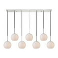 thumbnail image 1 of Living District Baxter 7 Lights Chrome Pendant With Frosted White Glass, 1 of 3
